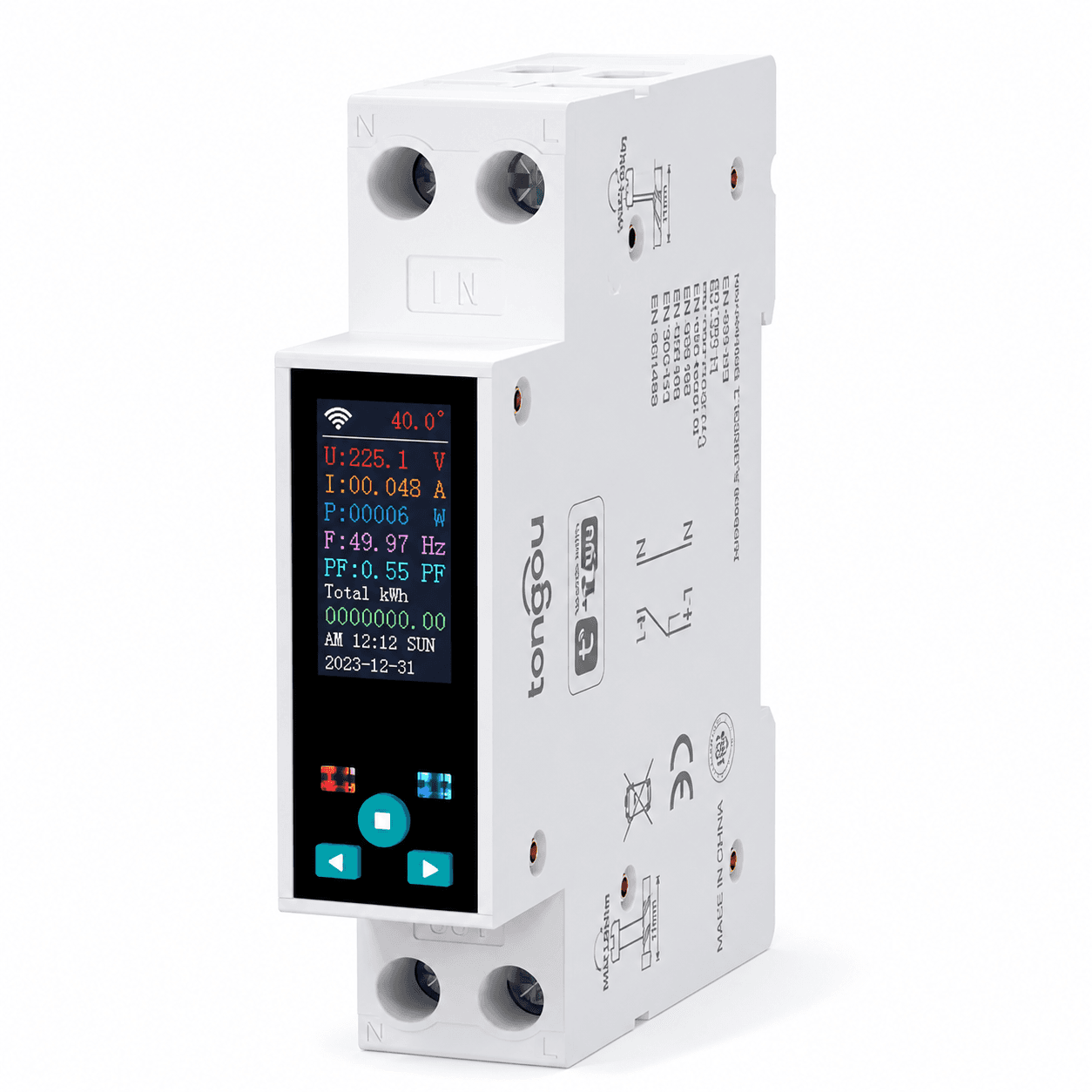 Medidor e Interruptor Inteligente Riel DIN TONGOU Zigbee — imagen 1